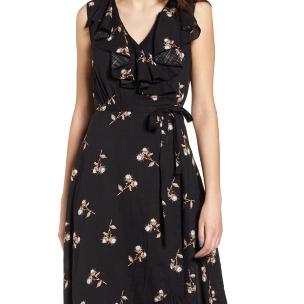 BP Ruffle Wrap Maxi Dress XS